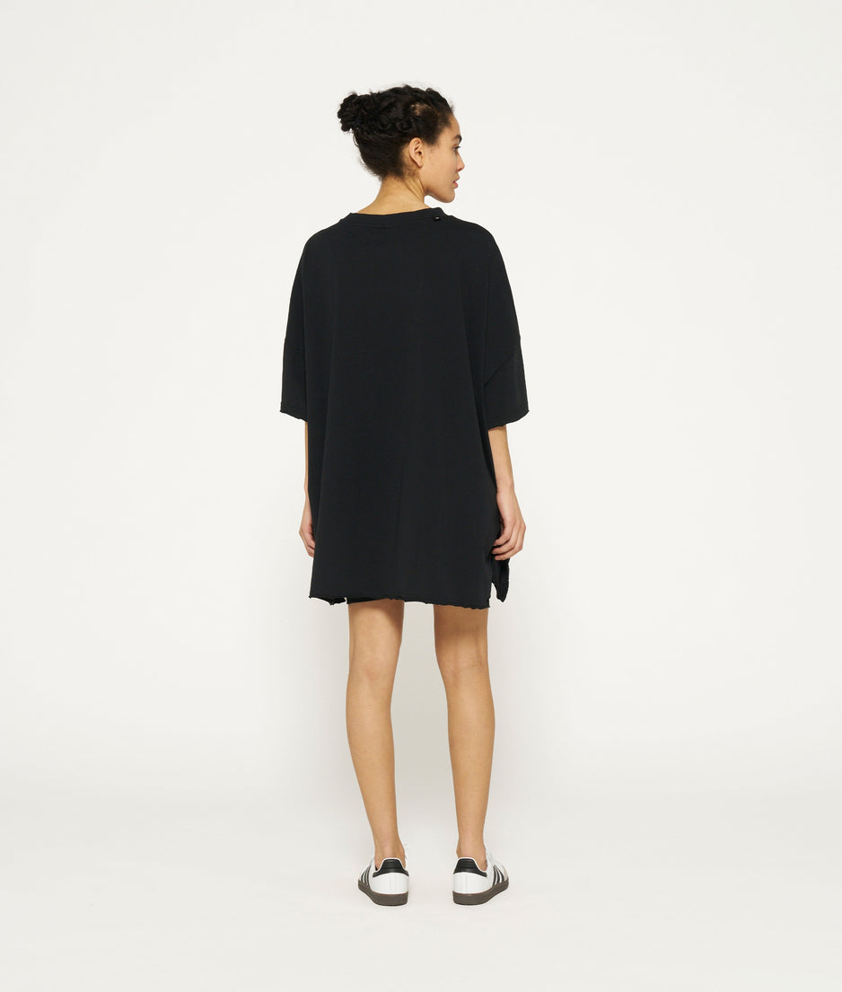 oversized tee dress | black