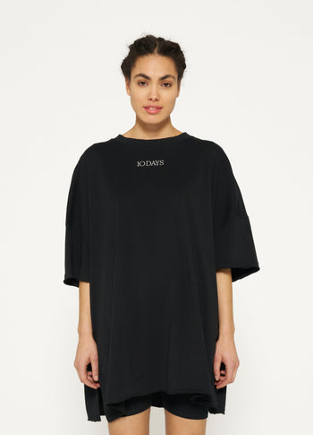 oversized tee dress | black