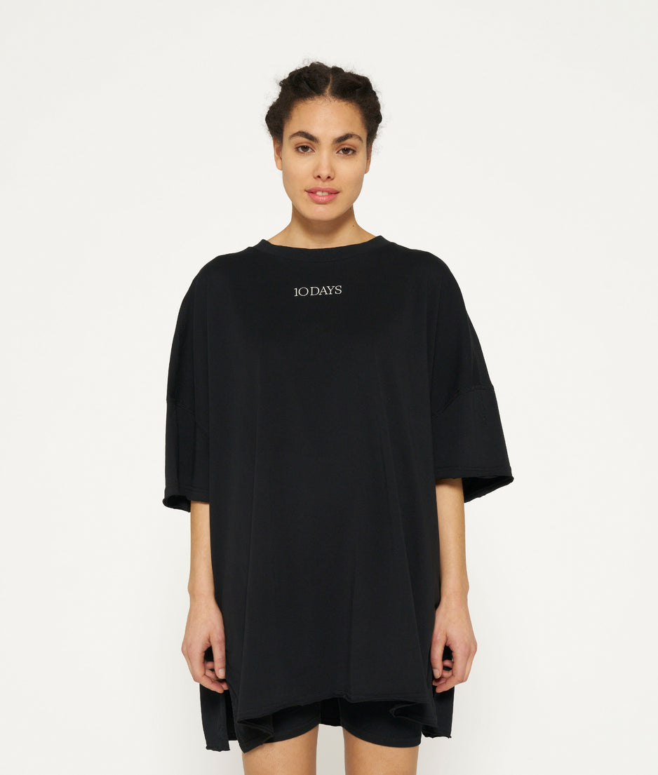 oversized tee dress | black