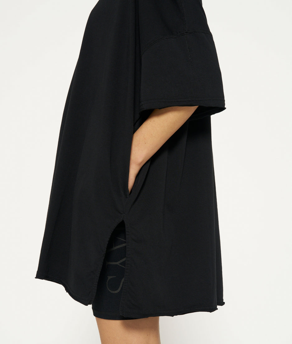 oversized tee dress | black