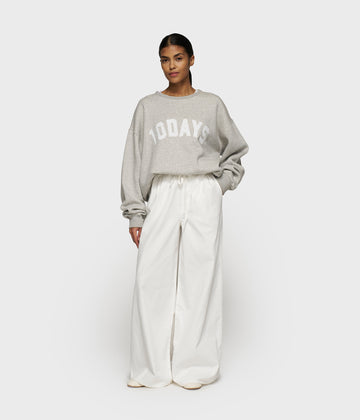 THE WIDE LEG PANTS | ecru