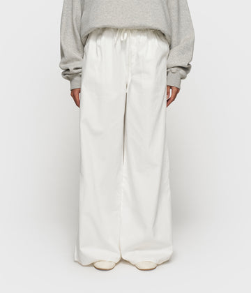 THE WIDE LEG PANTS | ecru