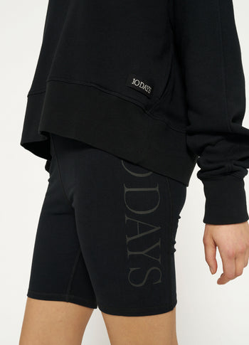 cropped hoodie | black