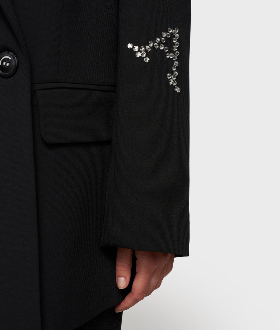 statement blazer strass | black