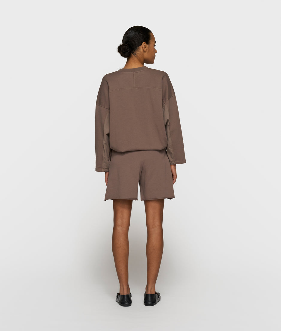 sweater v-neck fleece | moonrock