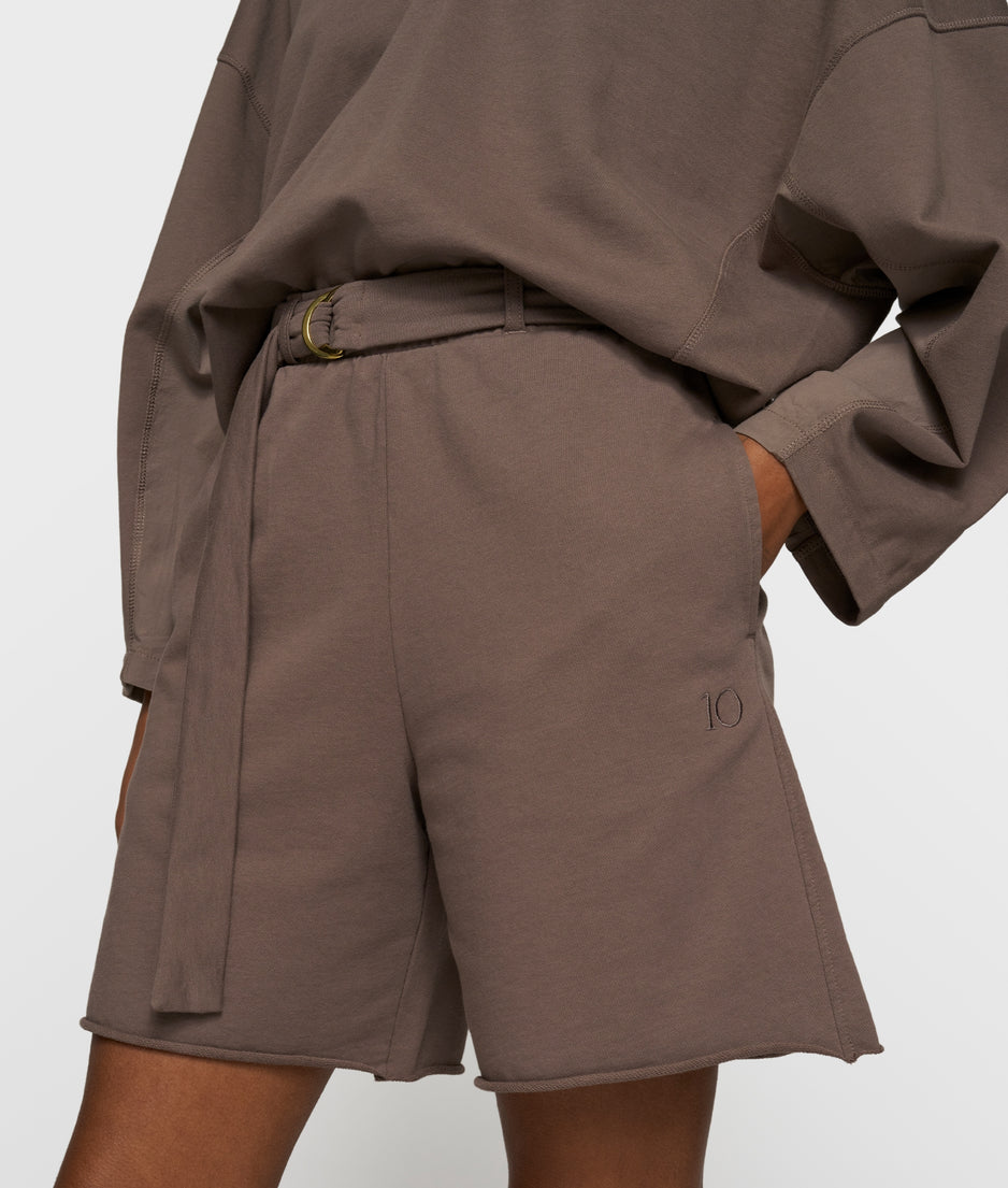 sweater v-neck fleece | moonrock