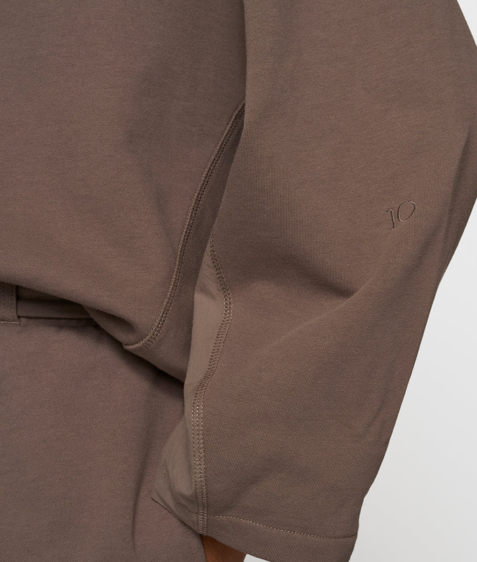sweater v-neck fleece | moonrock
