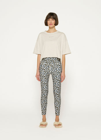 squared cropped tee | soft white melee