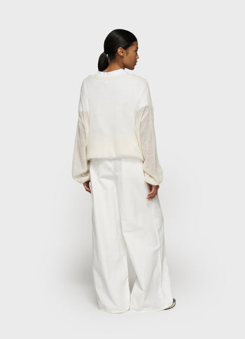 THE KNIT SWEATER | ecru
