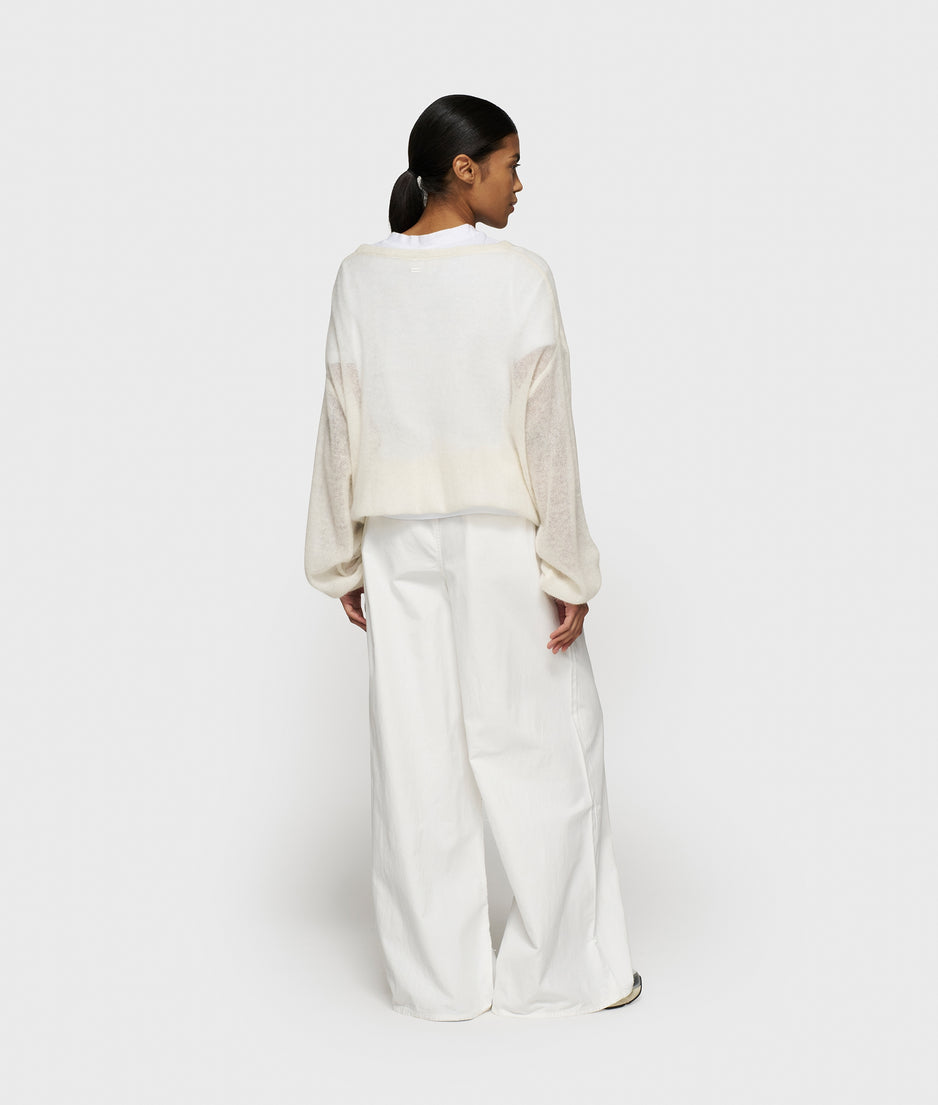 THE KNIT SWEATER | ecru