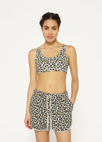 Bar shorts leopard | light grey melee