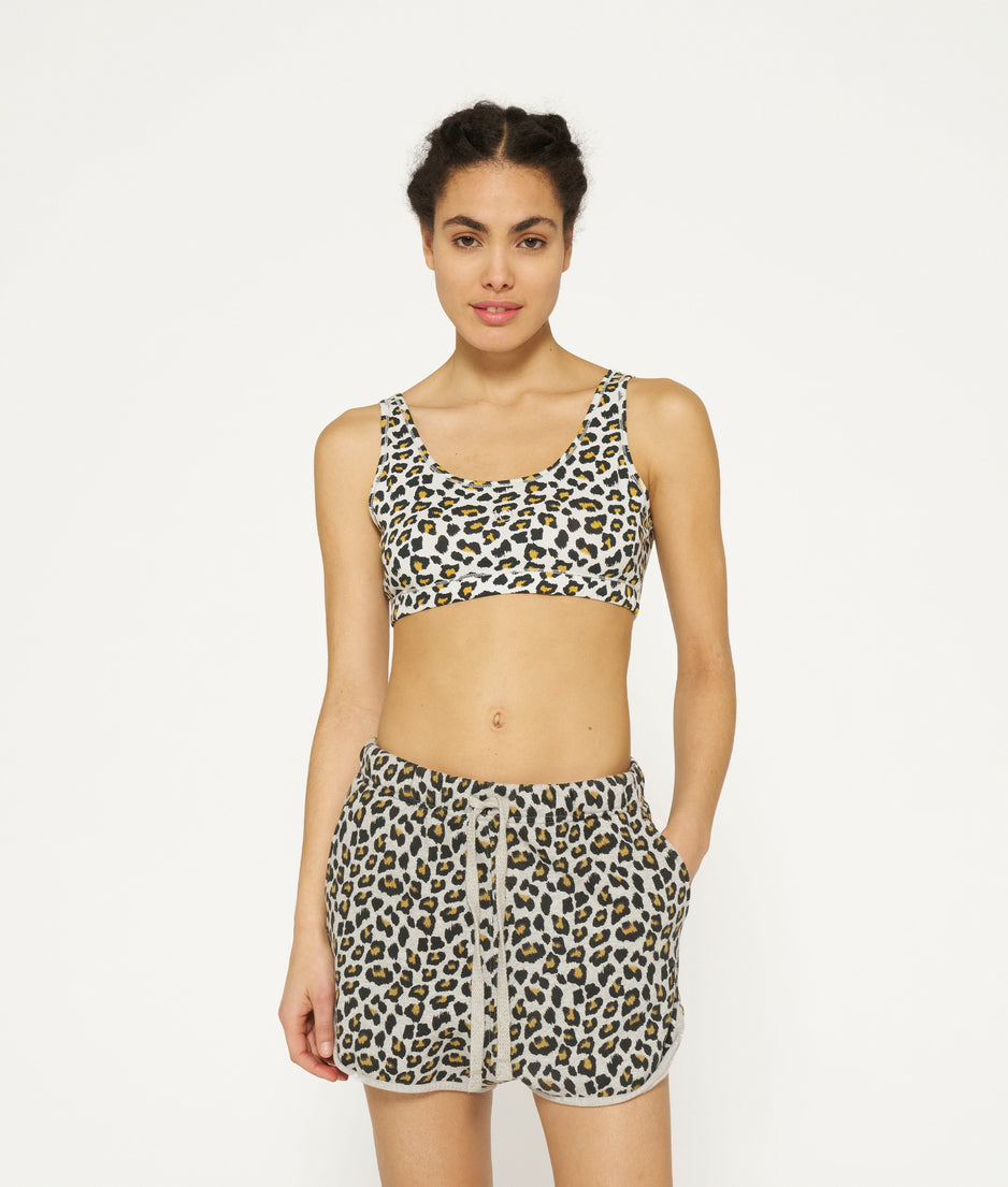 Bar shorts leopard | light grey melee