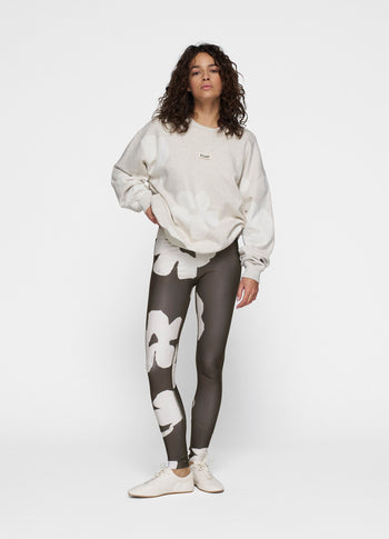 statement sweater flower | soft white melee