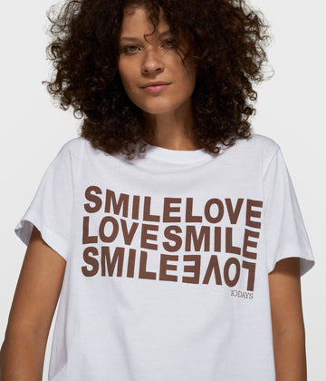 petit smile love tee | white