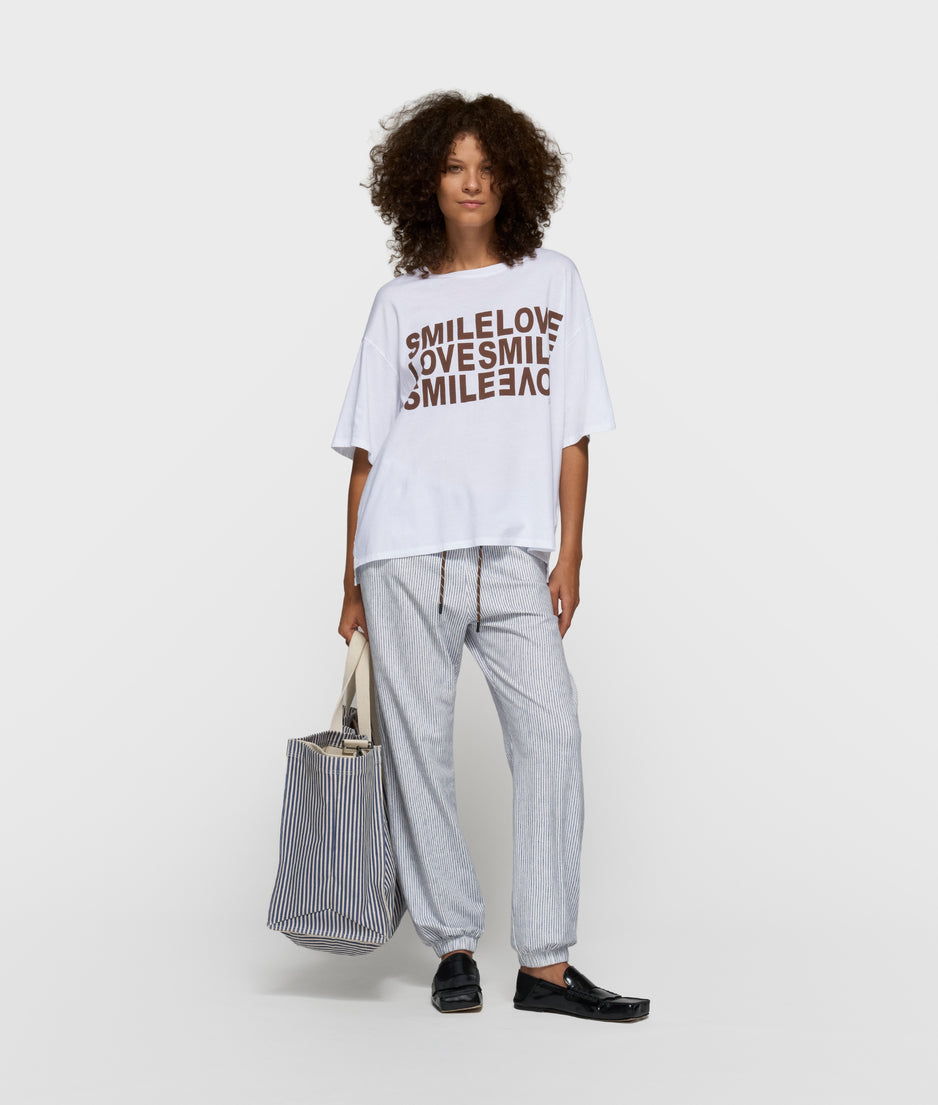 mid jogger stripes | white/blue
