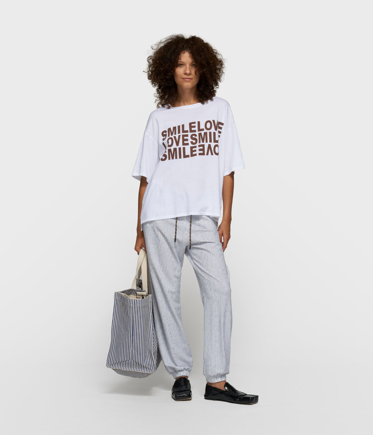 mid jogger stripes | white/blue