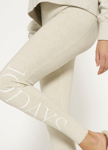 jersey yoga leggings | soft white melee