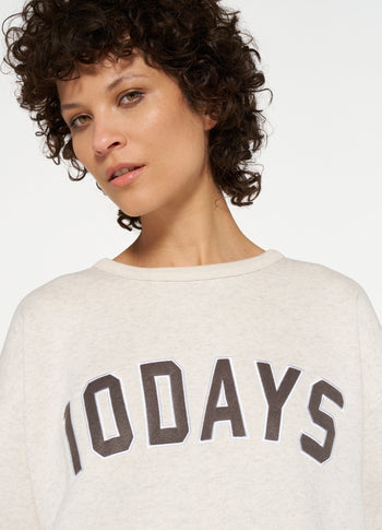 statement sweater | soft white melee