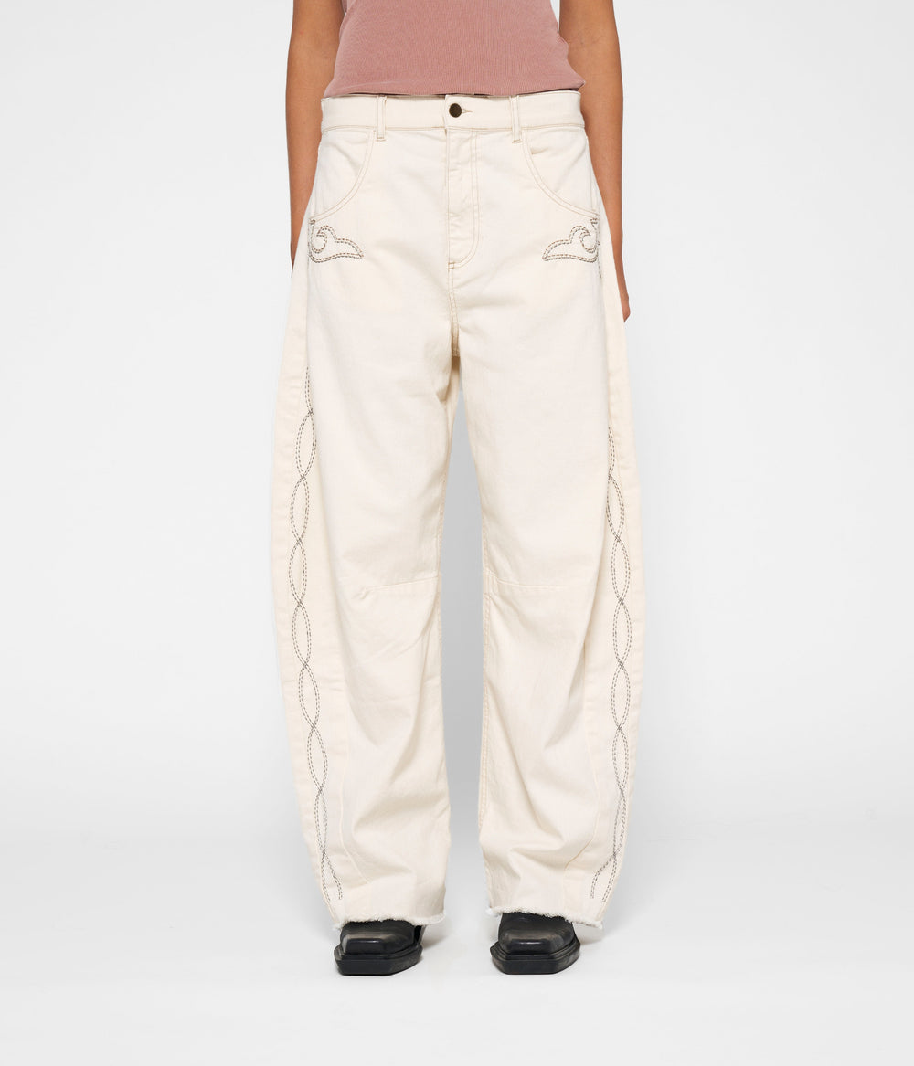 horse riding twill pants | ecru