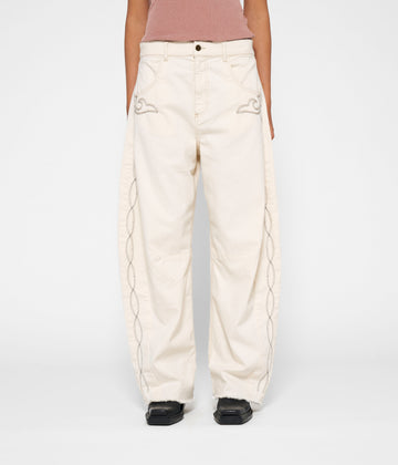 horse riding twill pants | ecru