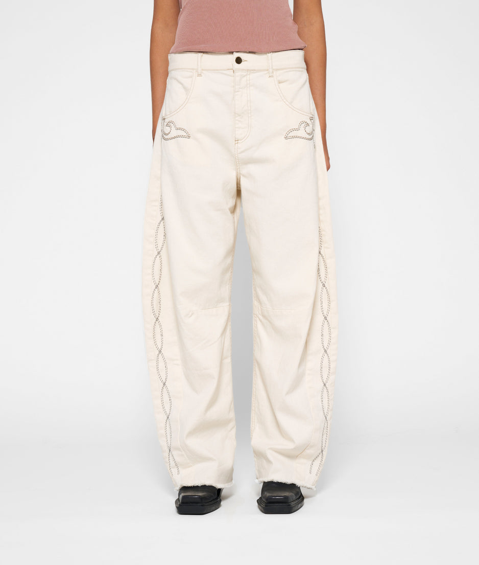 horse riding twill pants | ecru