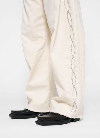 horse riding twill pants | ecru