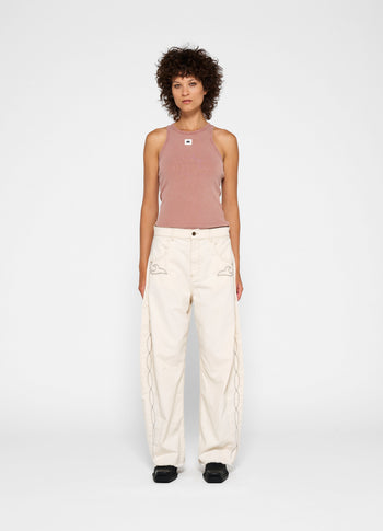 tank top rib | saddle brown