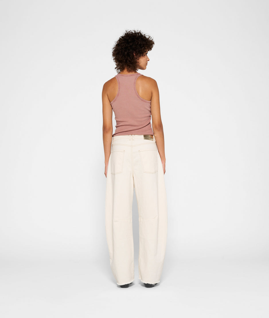 horse riding twill pants | ecru