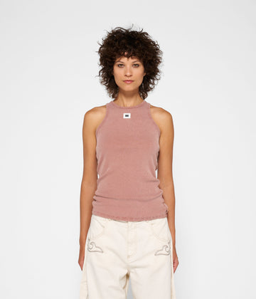 tank top rib | saddle brown