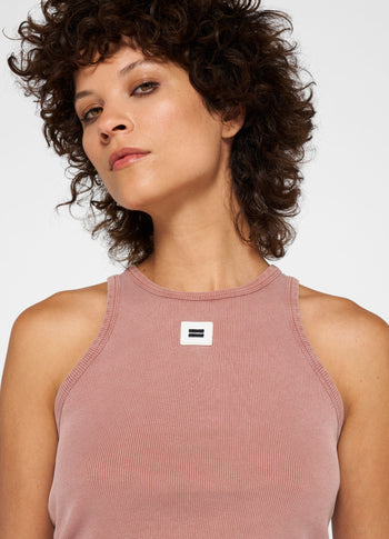 tank top rib | saddle brown