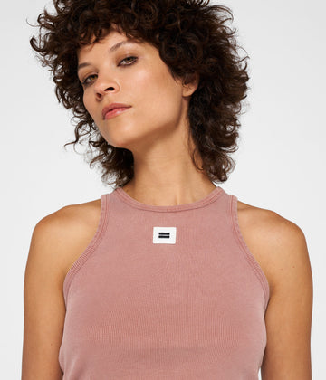 tank top rib | saddle brown