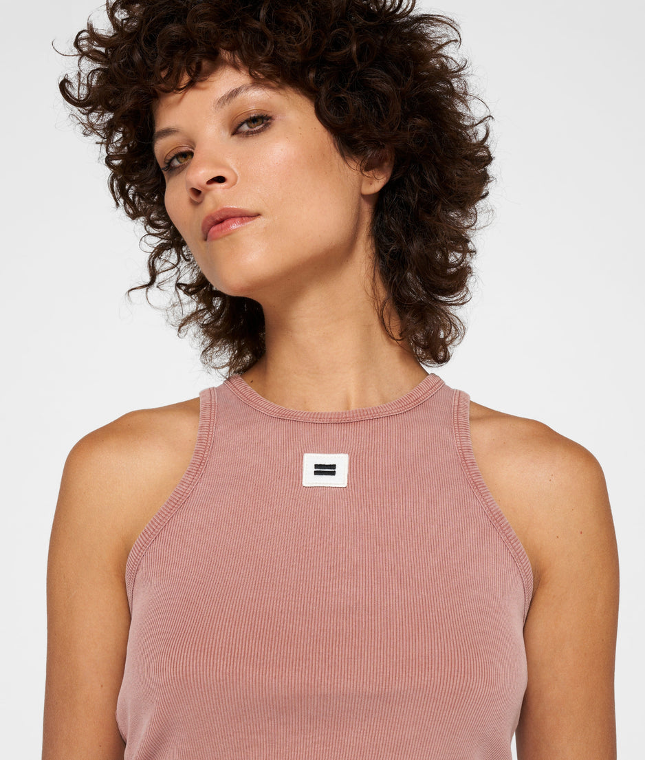 tank top rib | saddle brown