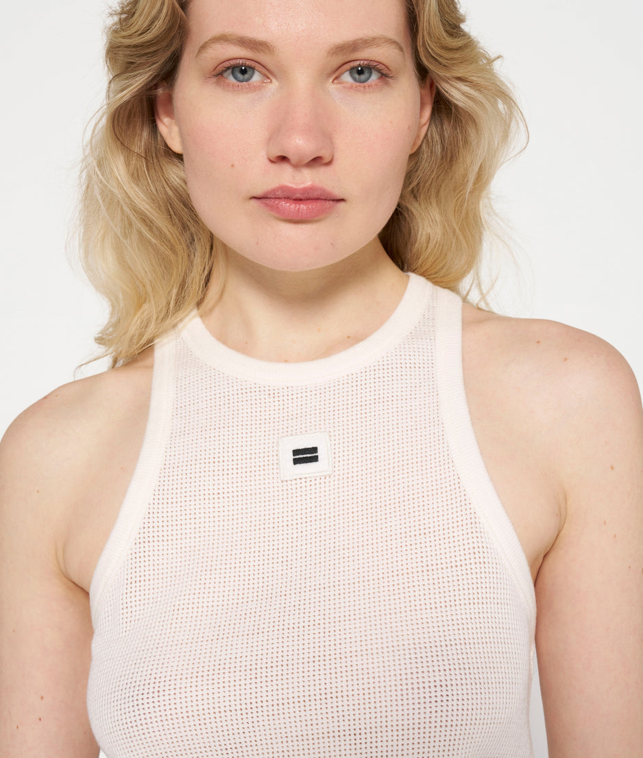tank top mesh | ecru