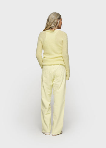 soft knit sweater | pastel yellow