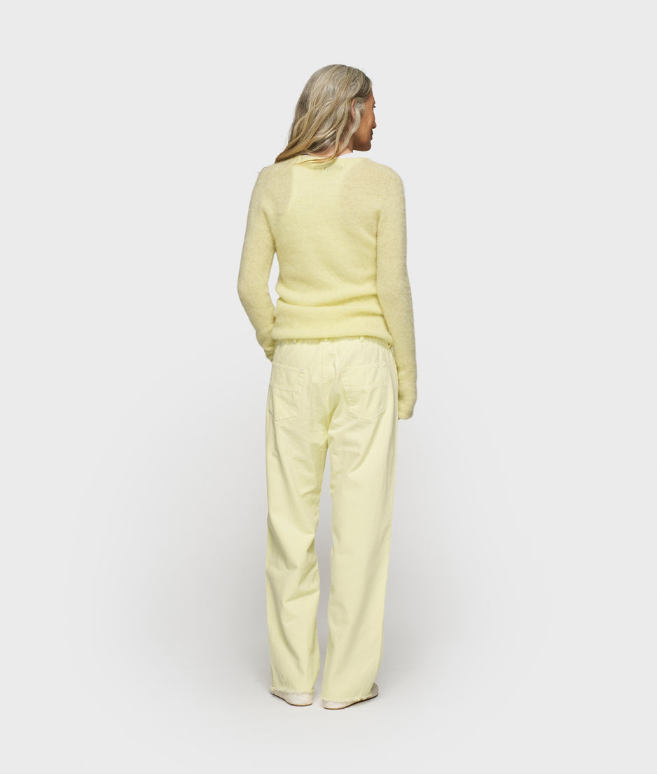 soft knit sweater | pastel yellow