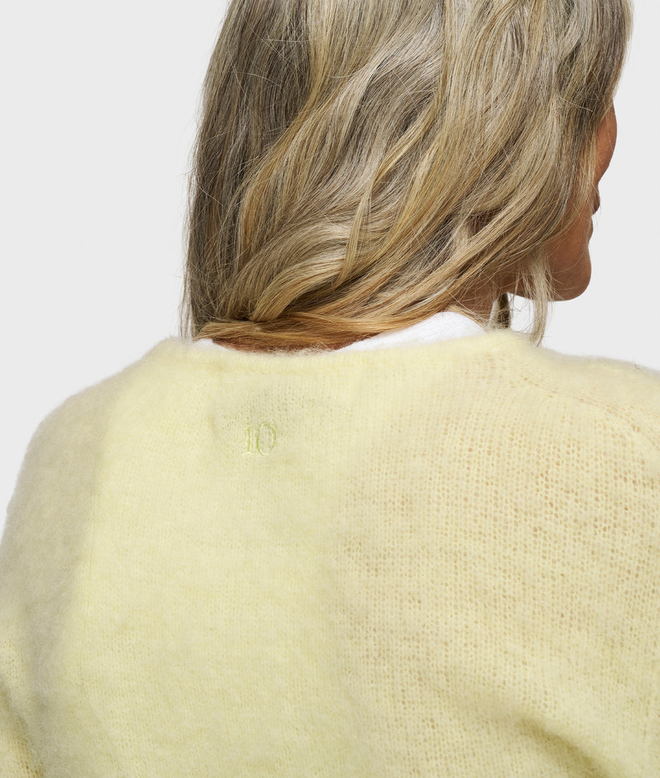 soft knit sweater | pastel yellow