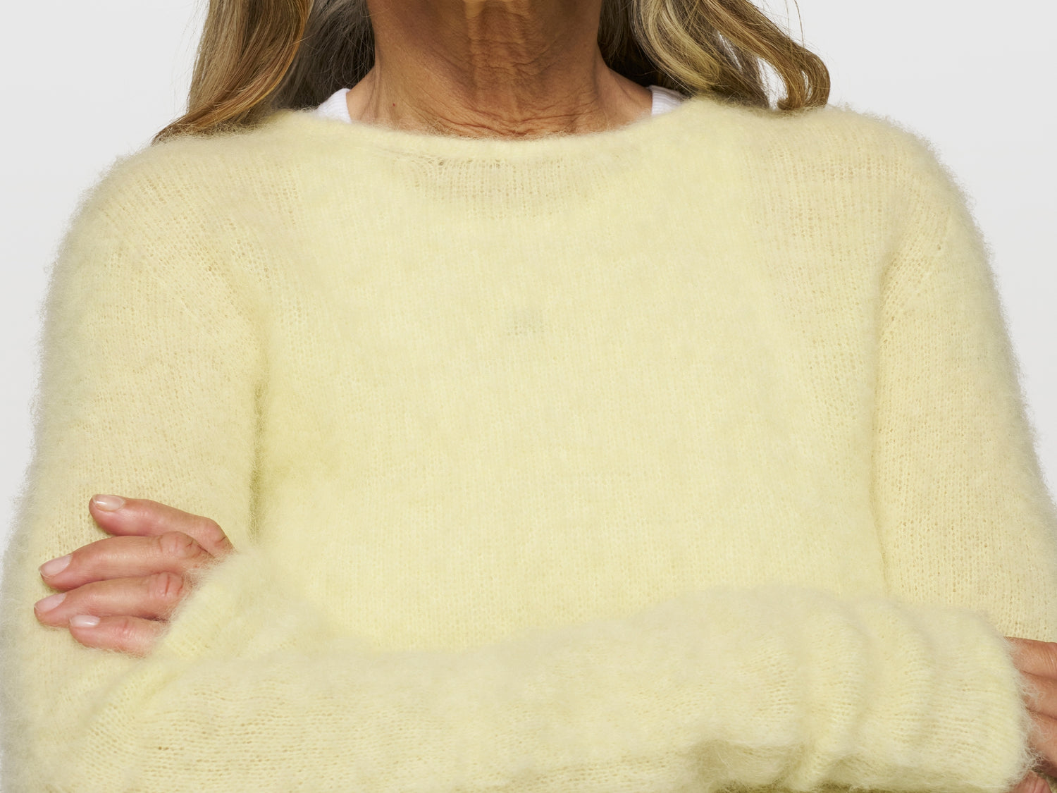 soft knit sweater | pastel yellow
