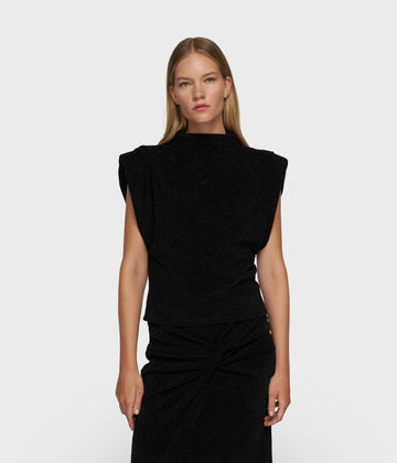 statement top sparkle | black