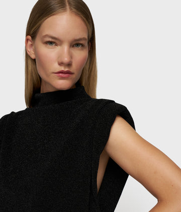 statement top sparkle | black