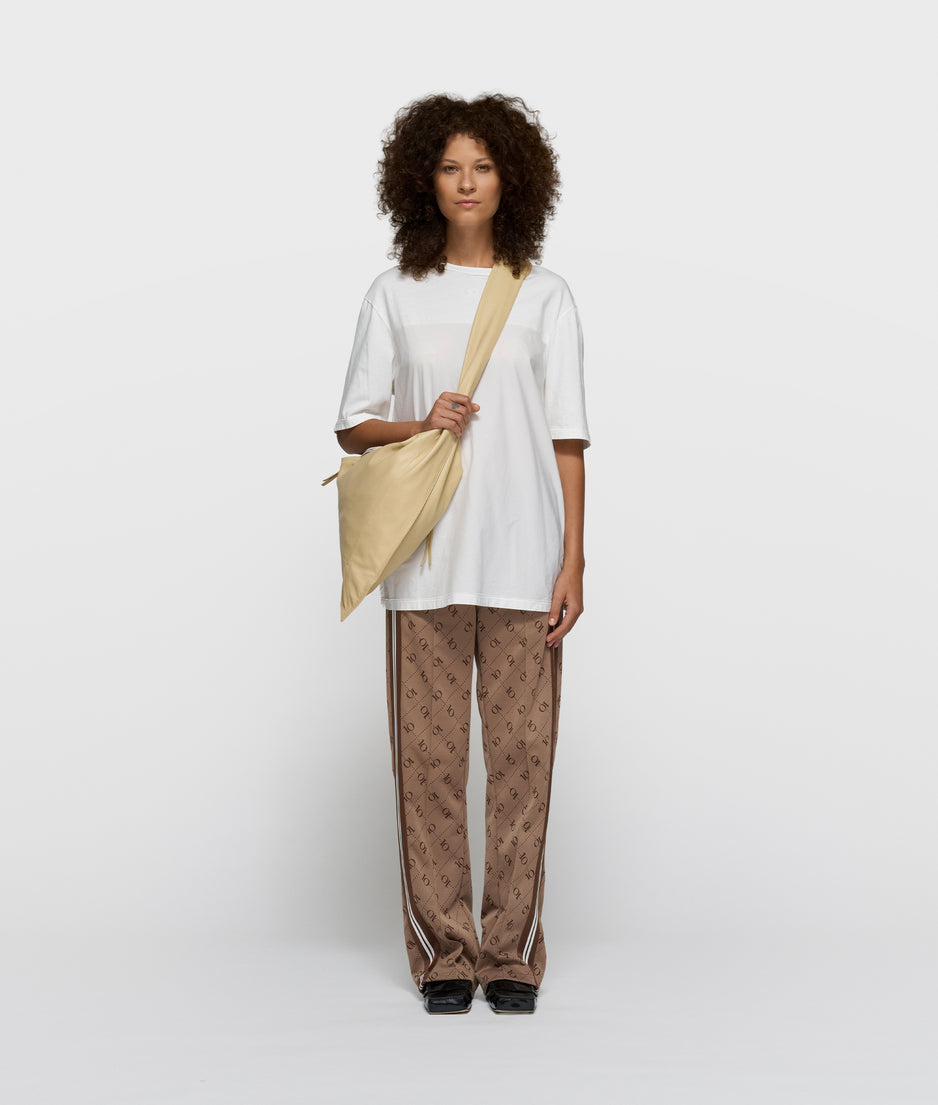 leather shoulder bag | pearl