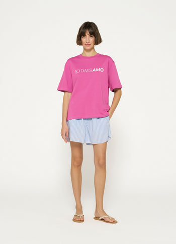 crew neck tee | heather mauve