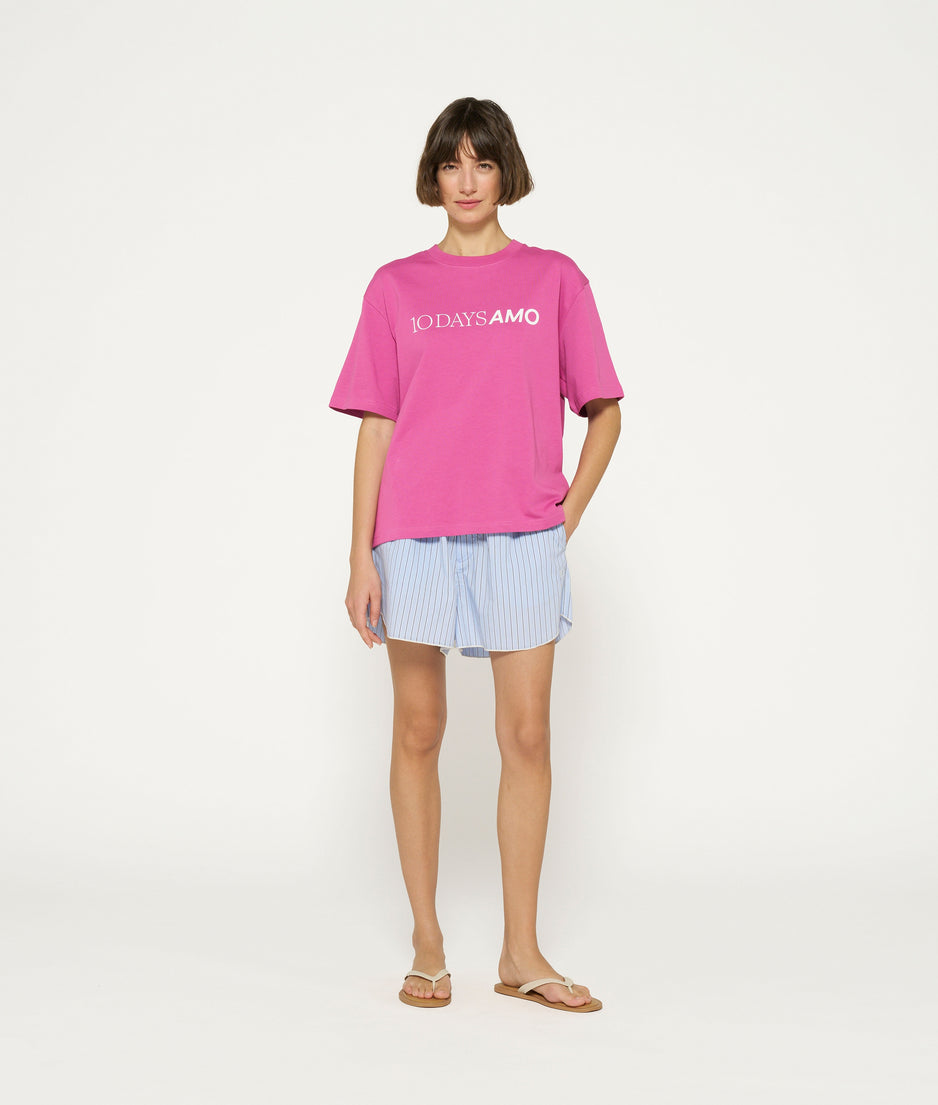 crew neck tee | heather mauve