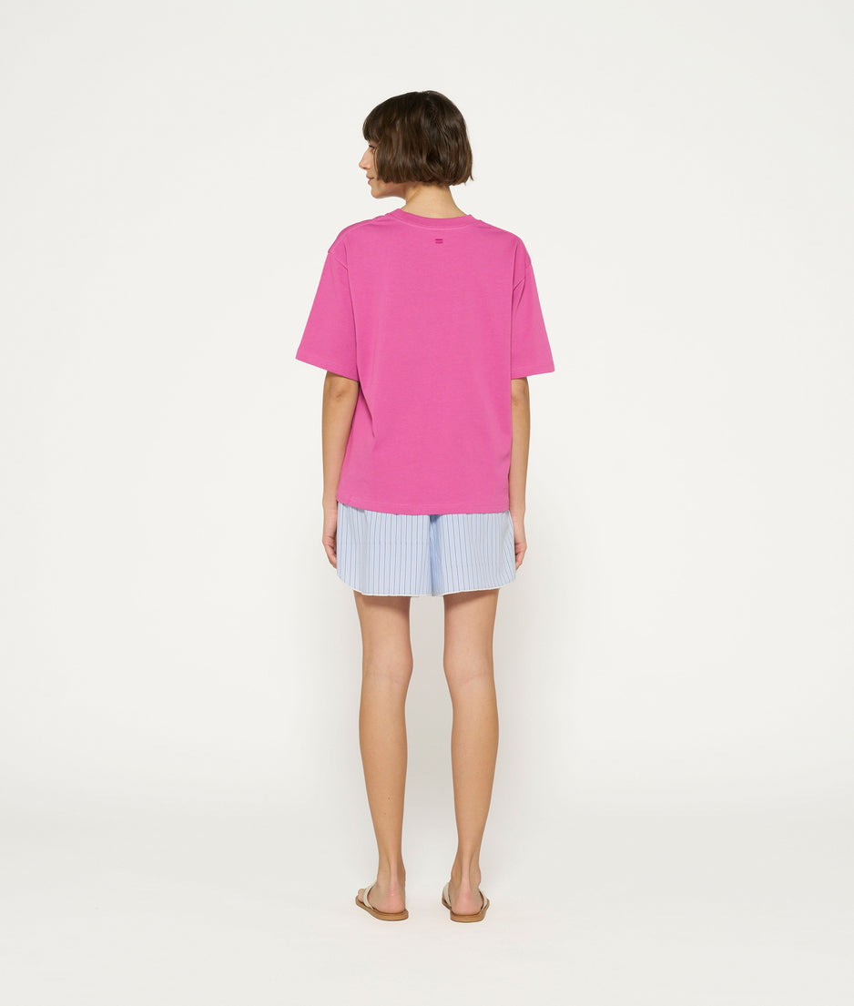 crew neck tee | heather mauve