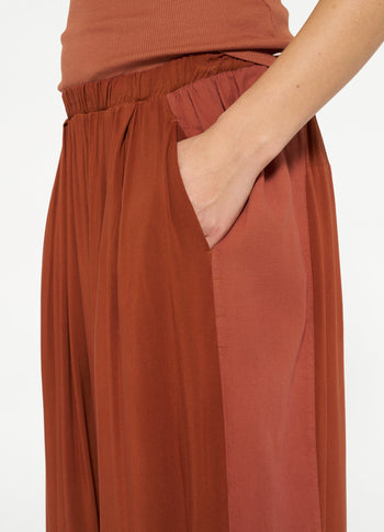 flowy pants | saddle brown