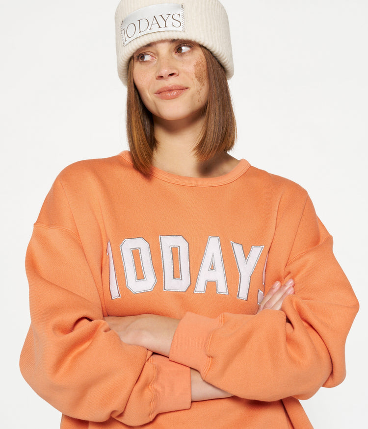 statement sweater | orange melon