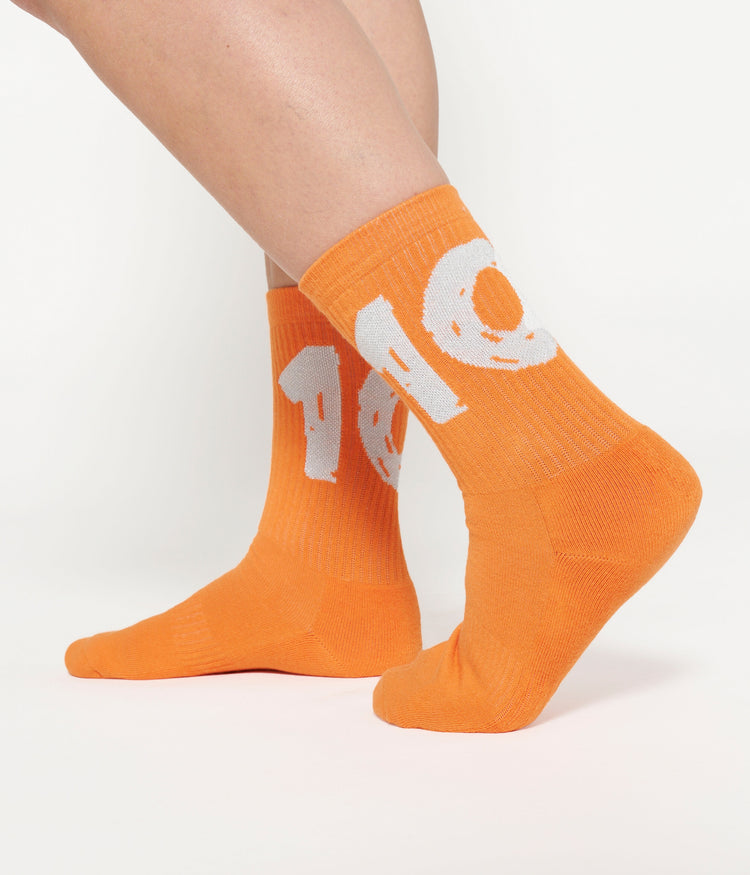 socks long 10 | orange melon