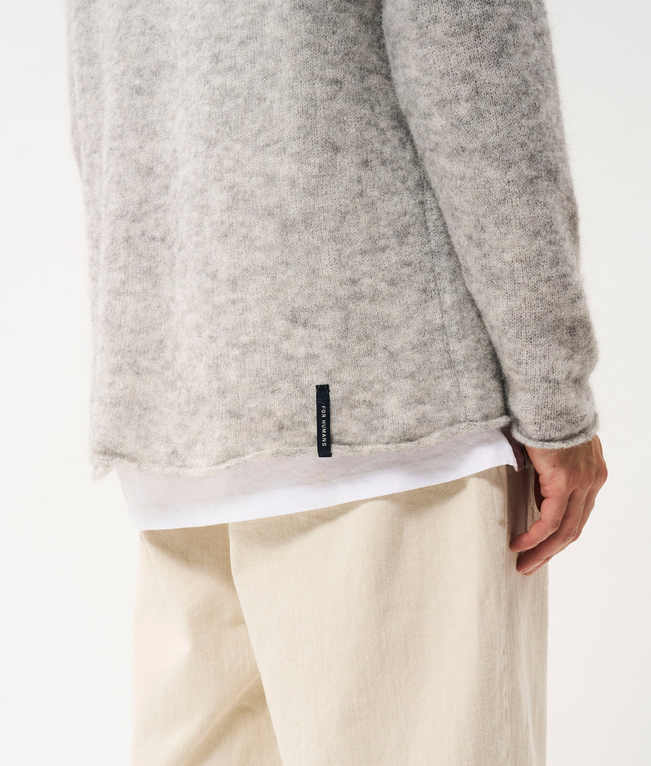 Jace knit sweater | light grey melee