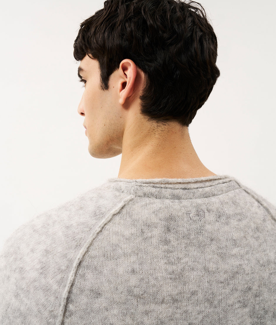 Jace knit sweater | light grey melee