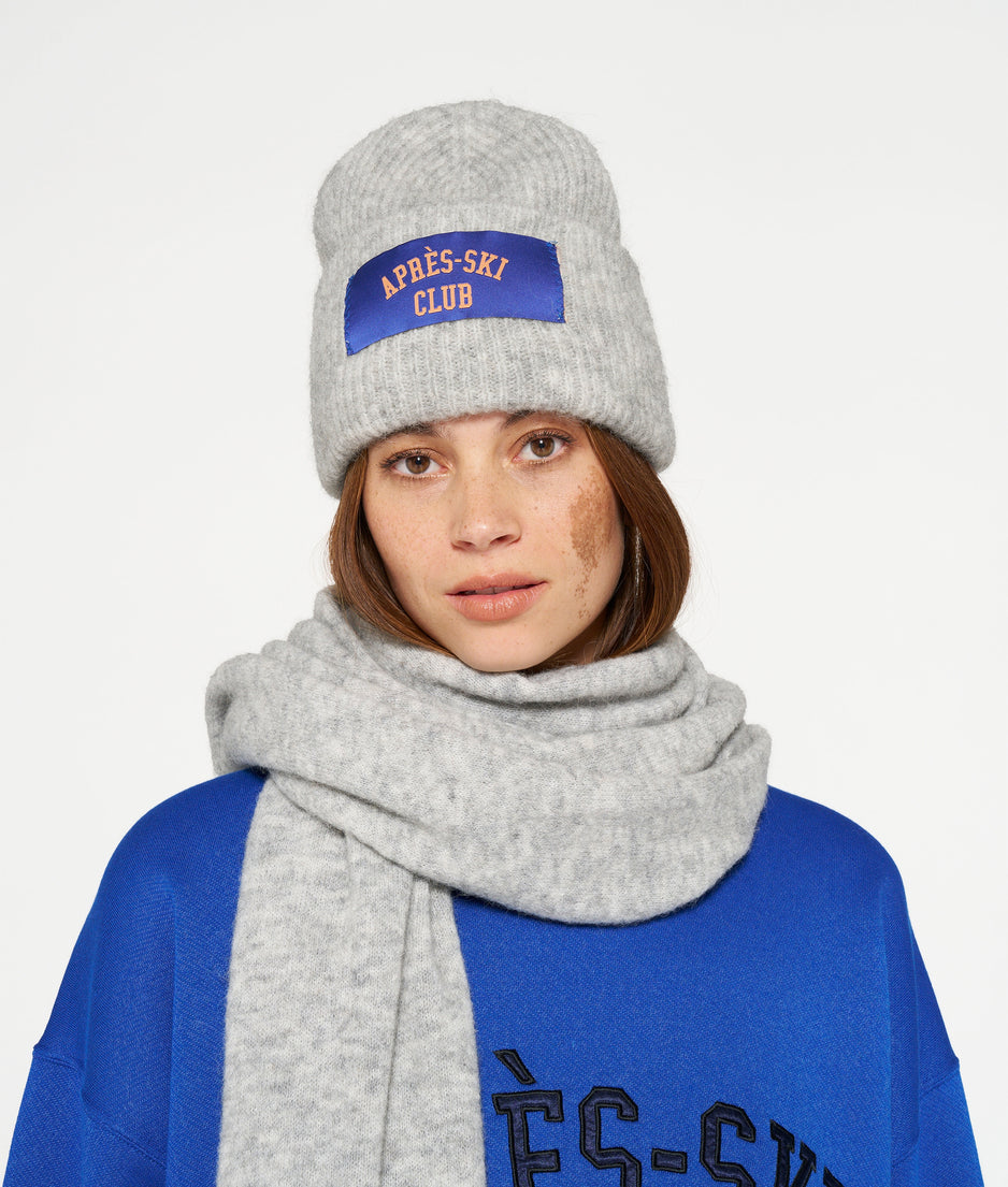 soft knit scarf | light grey melee