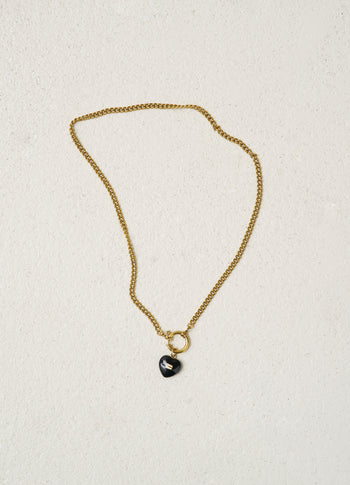 heart charm | black